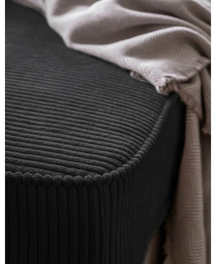 Antracitová menčestrová leňoška (pravý roh) Chic Charlotte – Miuform