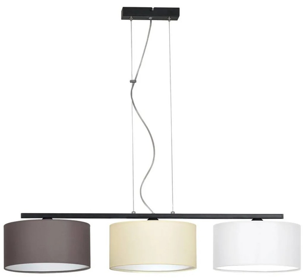 Závesné svietidlo Indigo, 3x textilné tienidlo (mix 6 farieb), b