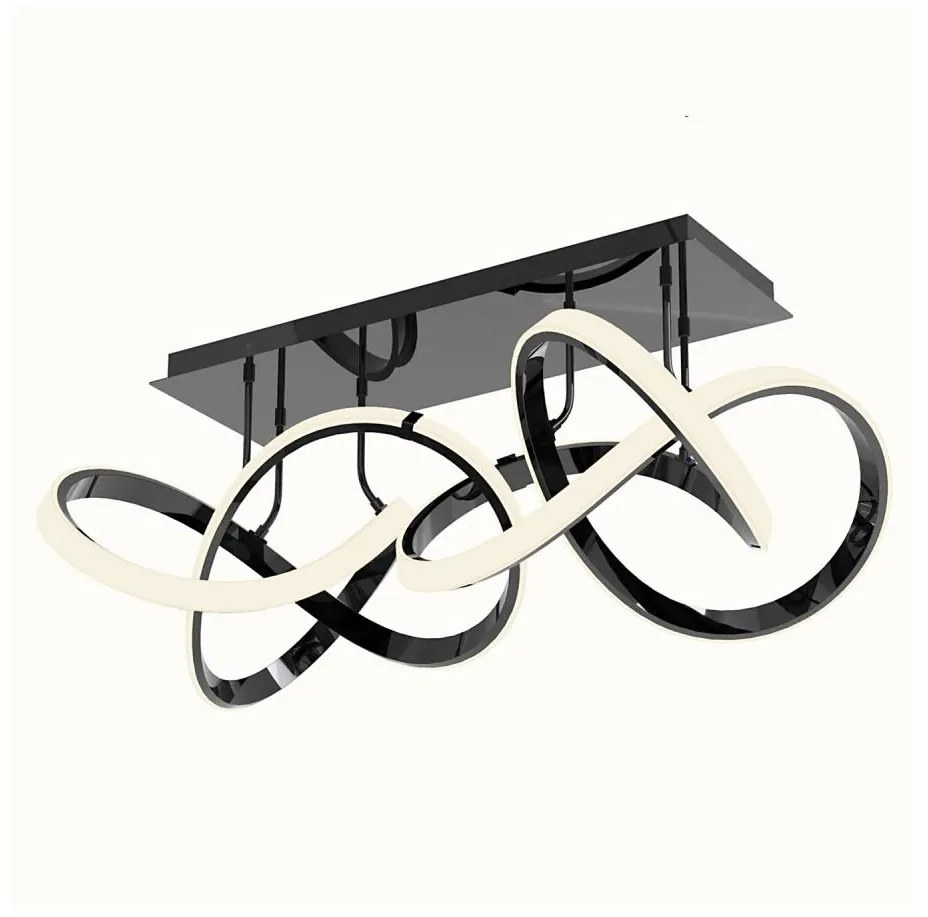 Wofi 9134-205 - LED Stmievateľný prisadený luster INDIGO LED/64W/230V čierna/chróm