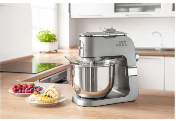 Sencor kuchynský robot 1700W s nerezovou miskou, matný chróm