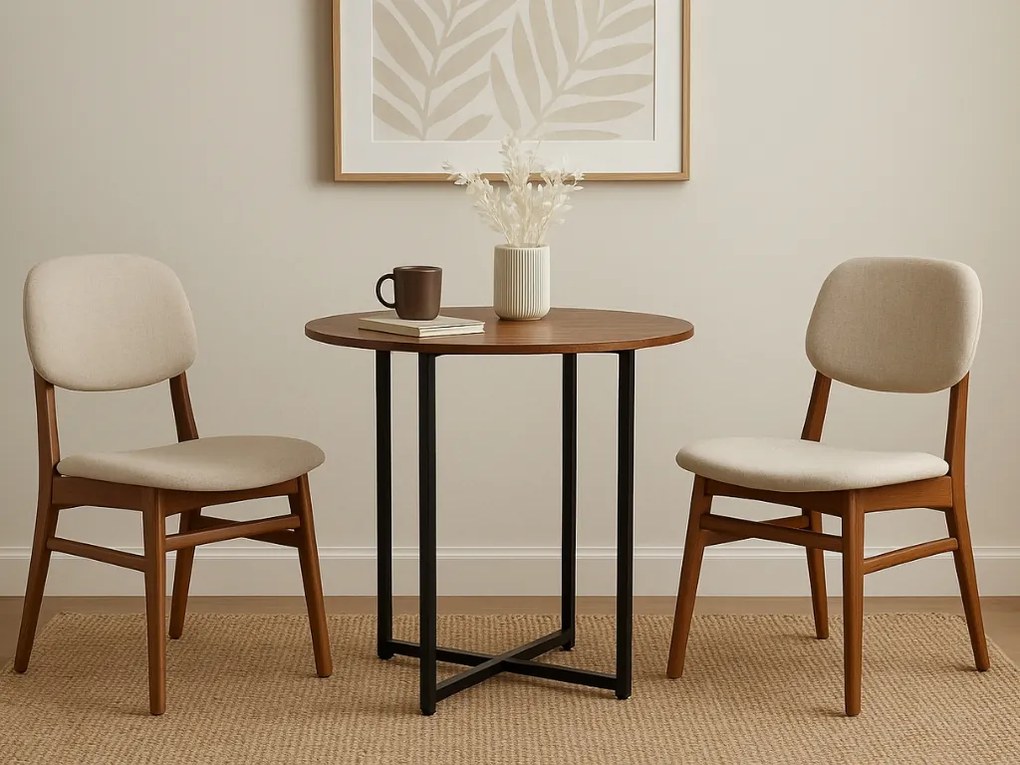 Okrúhly jedálenský stôl ALTO II 80 cm, dekor rustikálne hnedá