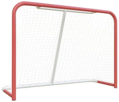 vidaXL Hokejová bránka červeno-biela 153x60x118 cm oceľ a polyester-