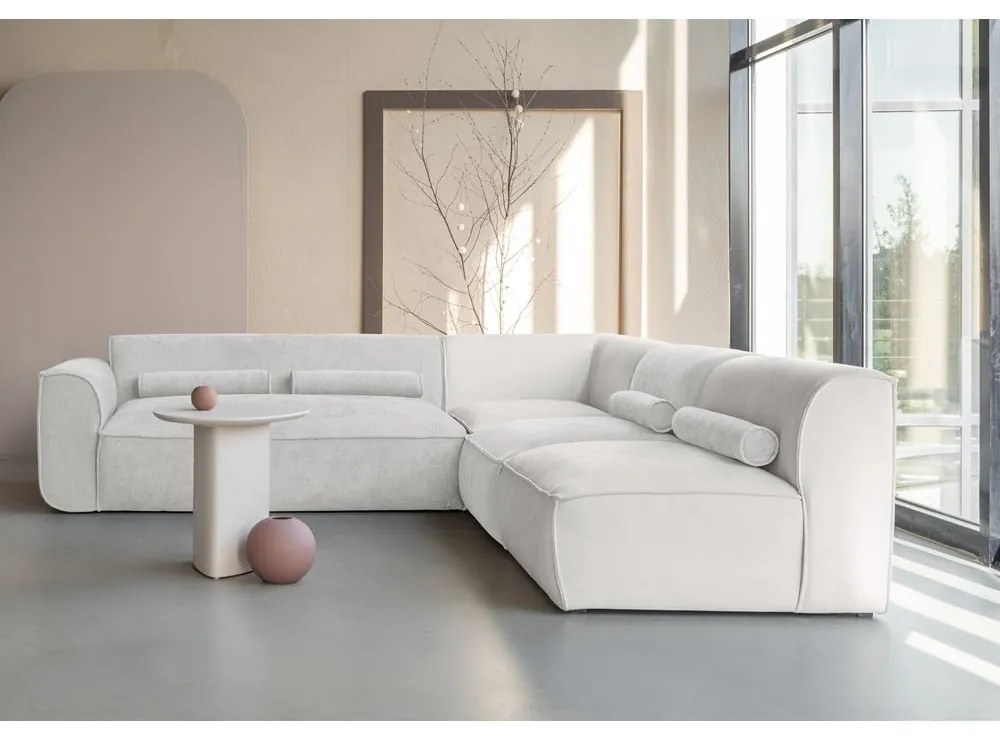 Krémovobiela rohová pohovka (pravý roh) Flex Felix – Miuform