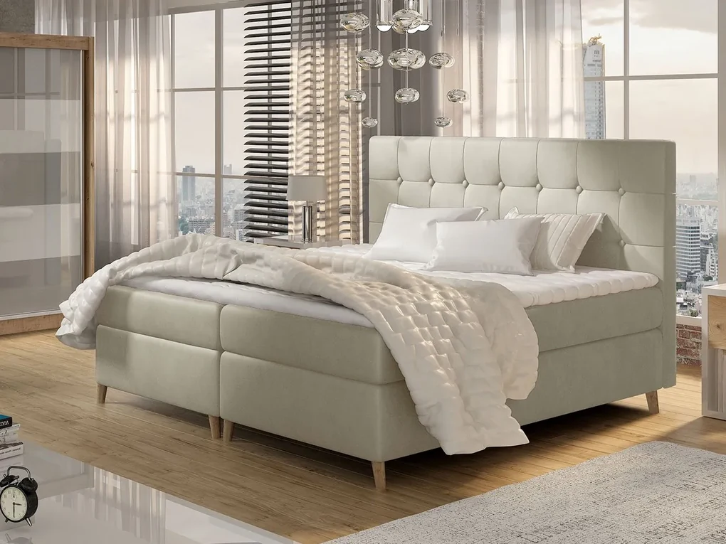 Kontinentálna posteľ Crete, Rozmer postele: 120x200, Dostupné poťahy: Magic Velvet 2257