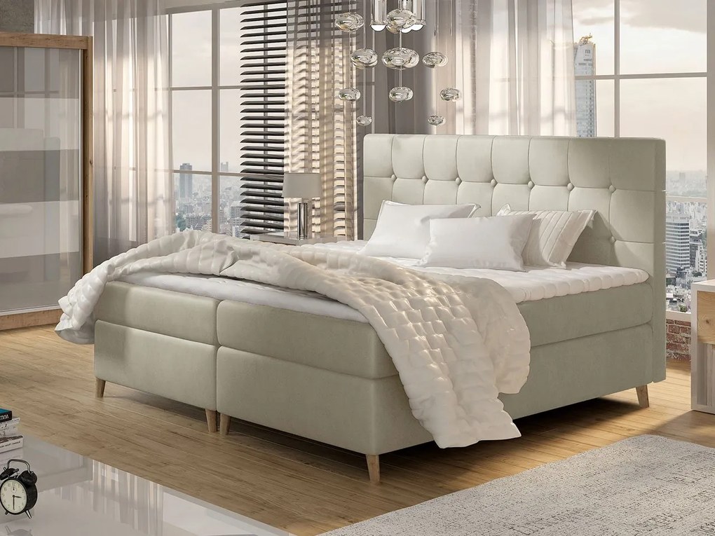 Kontinentálna posteľ Crete, Rozmer postele: 160x200, Dostupné poťahy: Magic Velvet 2215