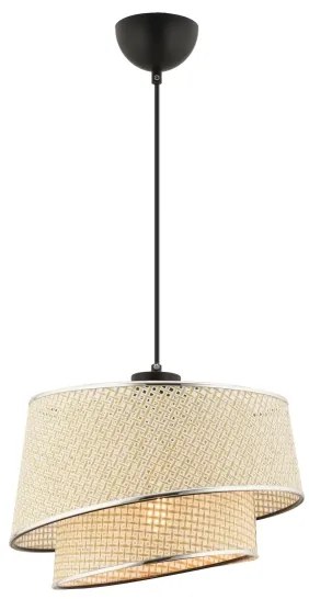 Závesné svietidlo na lanku BARETTE 1xE27/60W/230V krémová/lesklý chróm