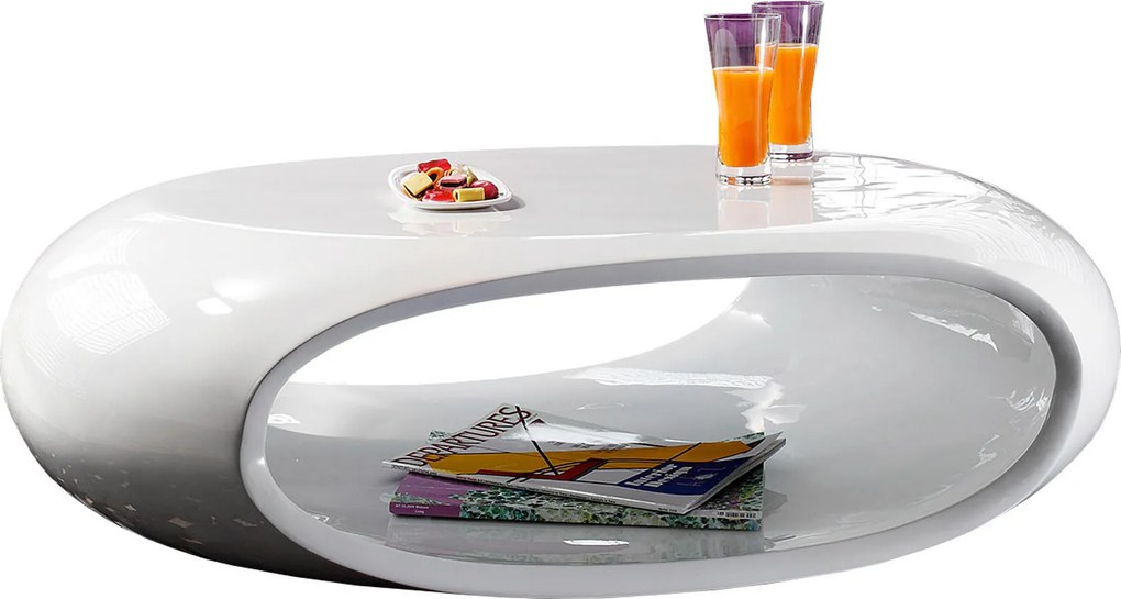 XXXLutz KONFERENČNÝ STOLÍK, biela s vysokým leskom, plast, 100/70/32 cm Livetastic - Stolíky do obývačky - 001769000401