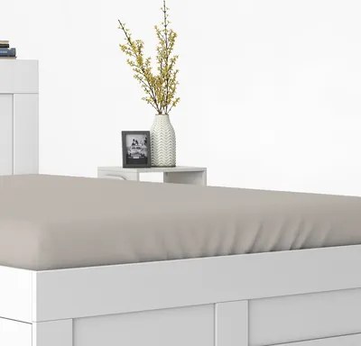 Saténové prestieradlo s gumičkou béžové PURE 140x200 cm
