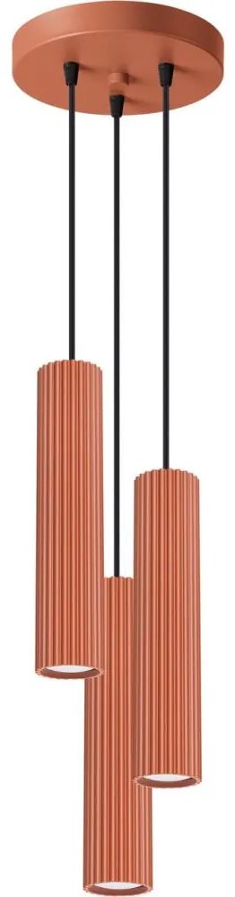 Sollux SL.1633 - Luster na lanku KARBON 3xGU10/10W/230V červená SLX1312