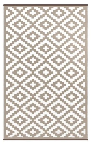 Béžovo-biely obojstranný vonkajší koberec Green Decore Parado, 120 × 180 cm