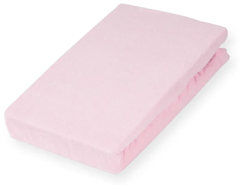 Froté napínacie prestieradlo FR-032 Púdrovo ružová 180 x 220 - výška 20 cm