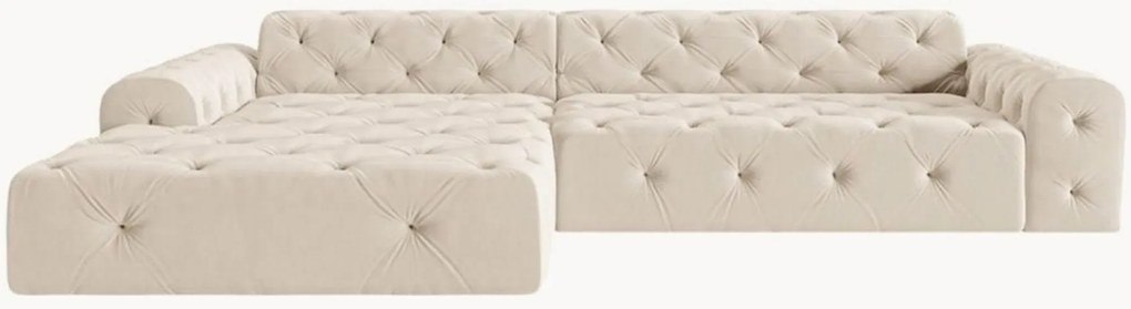 Zamatová rohová pohovka Artemis (4-miestna)