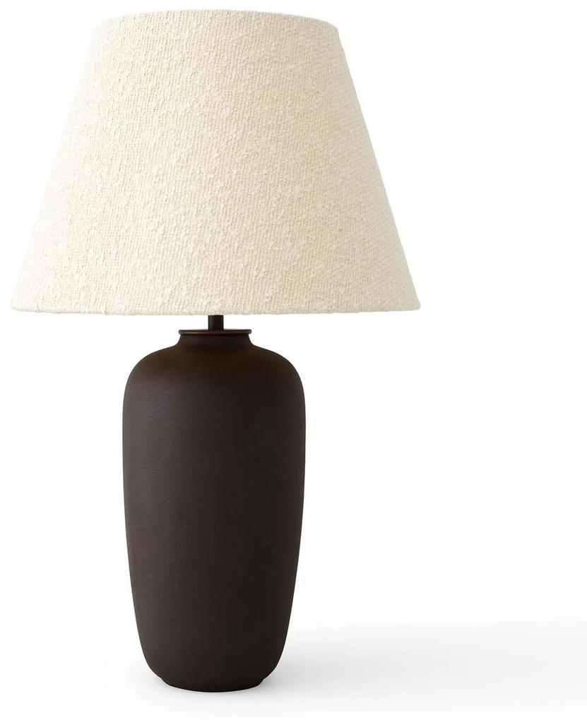 Menu Torso stolová LED lampa, hnedá/biela, 57 cm