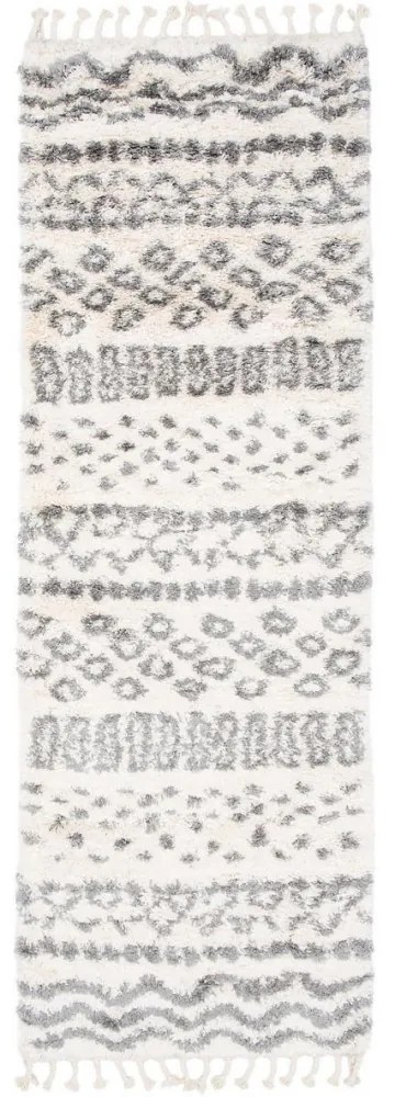 Kusový koberec shaggy Alsea krémový 2 atyp 70x300cm