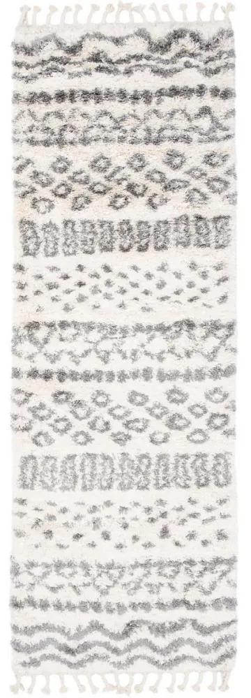 Kusový koberec shaggy Alsea krémový 2 atyp 80x200cm