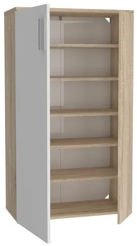 Topánkovník ETON dub sonoma/biela