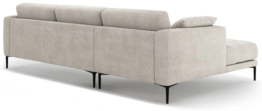 Béžová rohová pohovka (ľavý roh/s leňoškou) Bemy – Micadoni