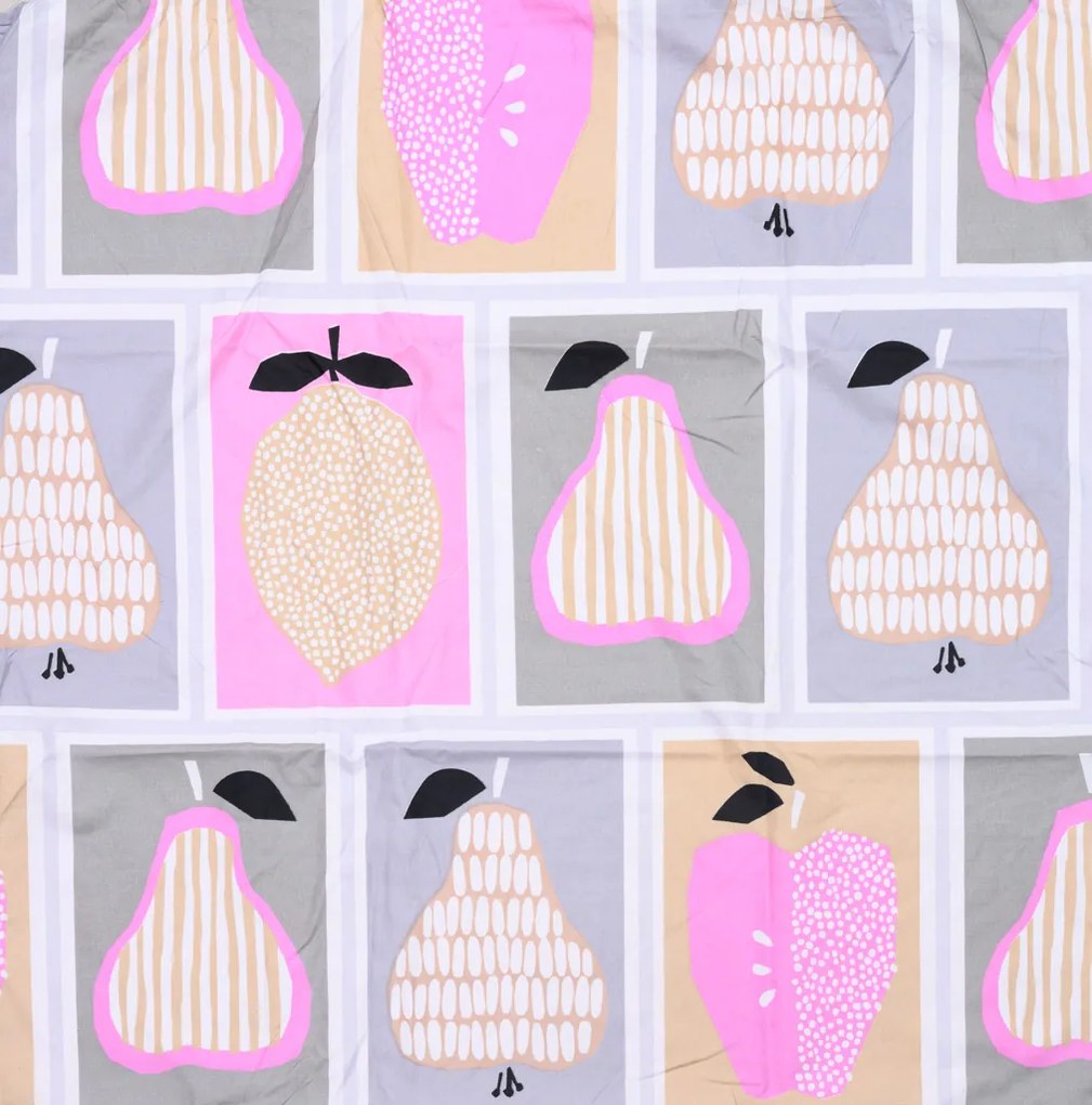 Francúzske obliečky z mikrovlákna FRUITS sivé Rozmer obliečky: 2 ks 80 x 80 cm | 200 x 200 cm