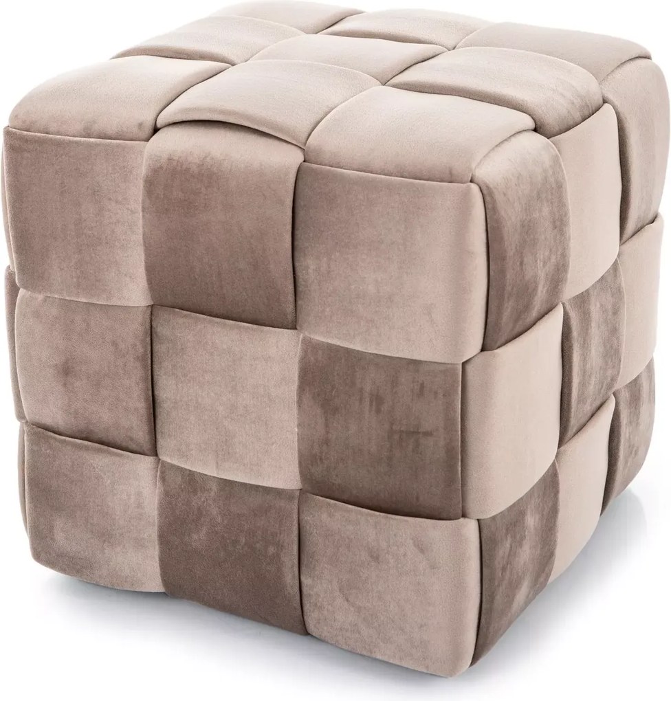 SI Casel Velvet taburetka tmavá béžová