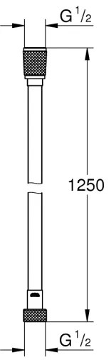GROHE 22110000 - Sprchová hadica VITALIOFLEX SILVER 1250 mm