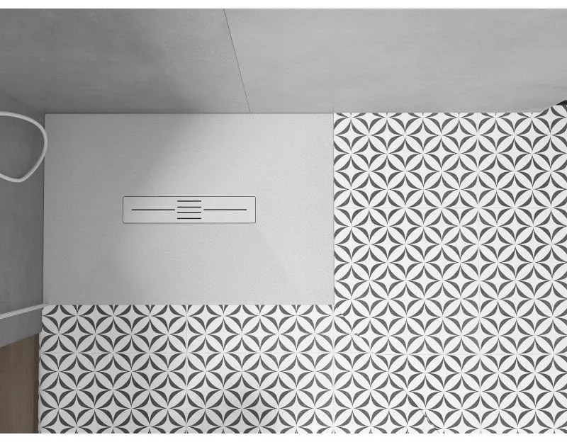 Mexen Toro, SMC obdĺžniková sprchová vanička 110 x 90 cm, biela, biela krytka, 43109011-W