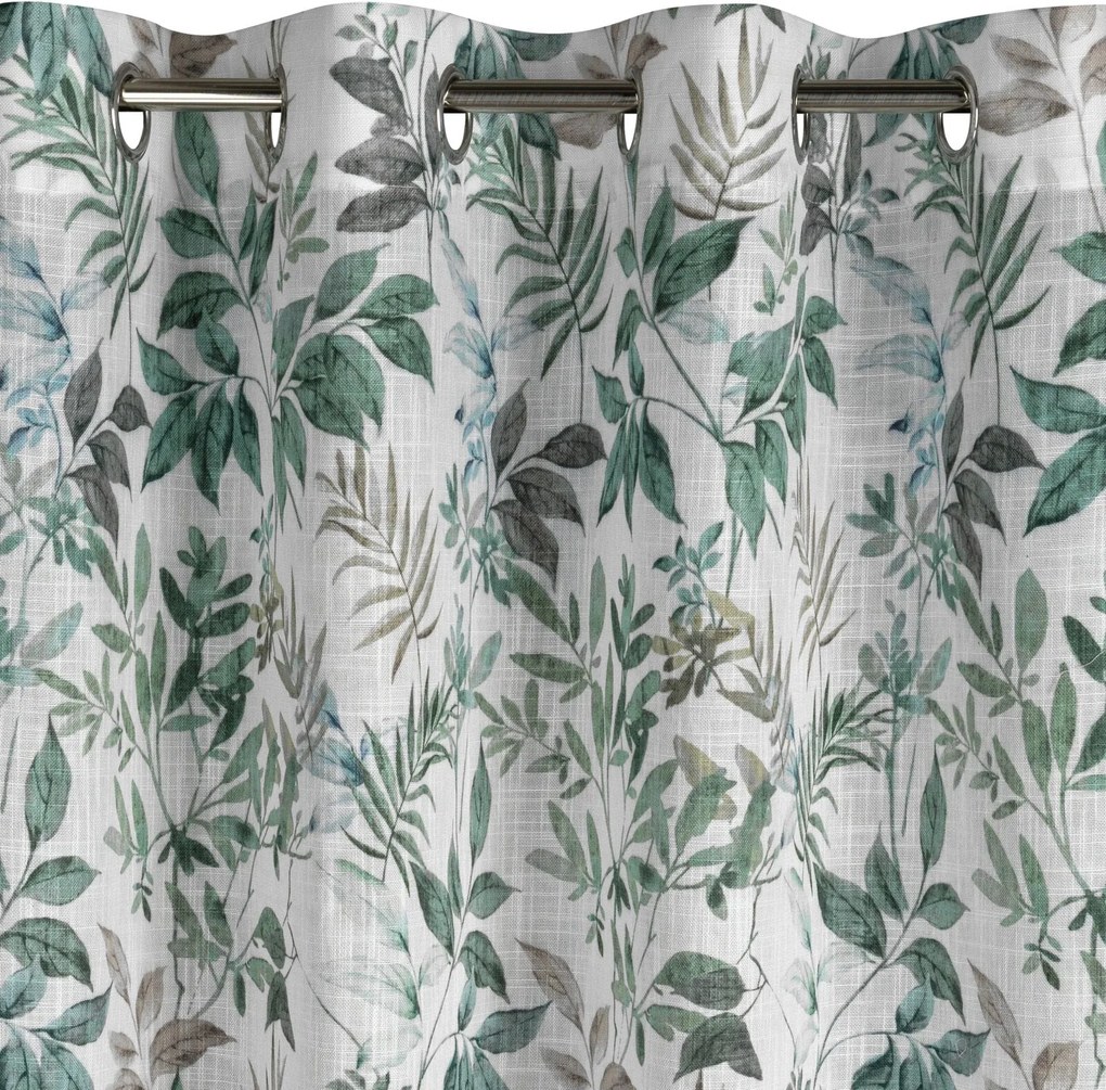 ZÁVES NA KRÚŽKOCH AMANDA 140X250 CM LISTY