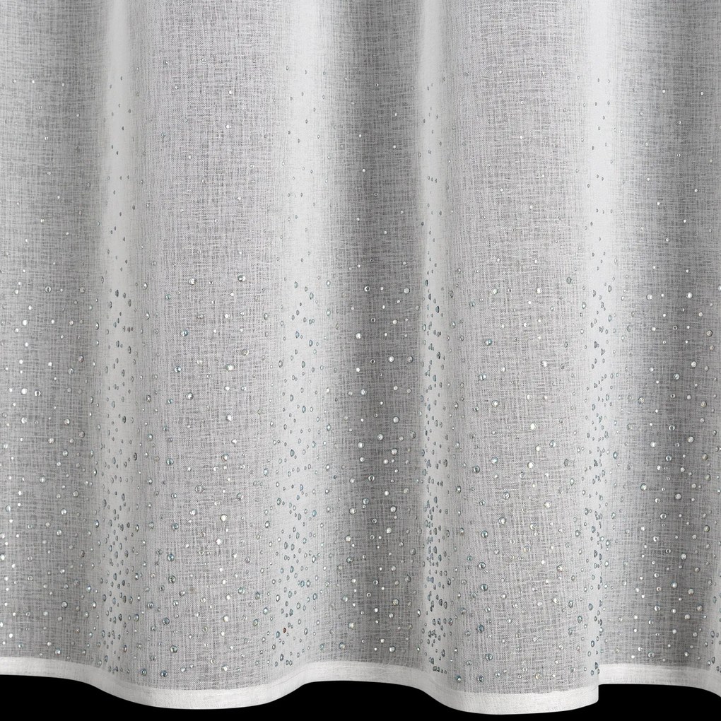 ZÁCLONA NA KRÚŽKOCH MOLLY 350 X 150 CM BIELA