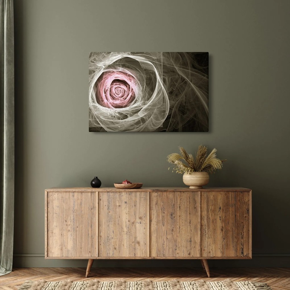 Obraz - Abstraktné ruže svetlo ružová (90x60 cm)