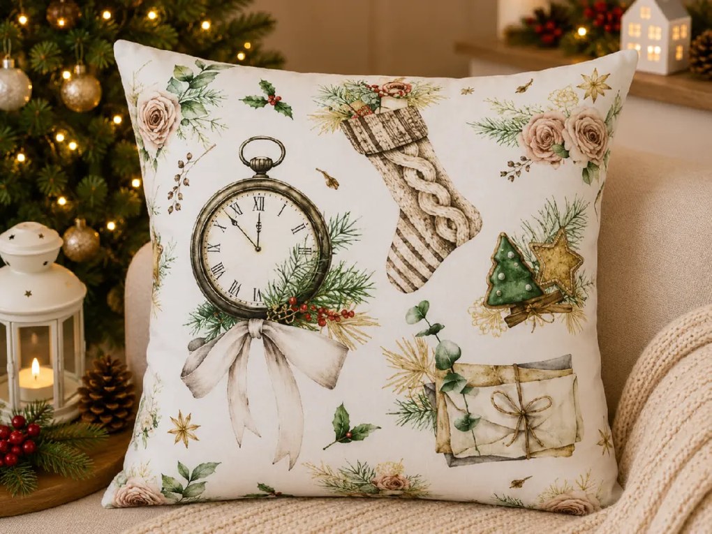 INTERMEDIC SK Vianočná obliečka na vankúš Christmas Time 40x40 cm