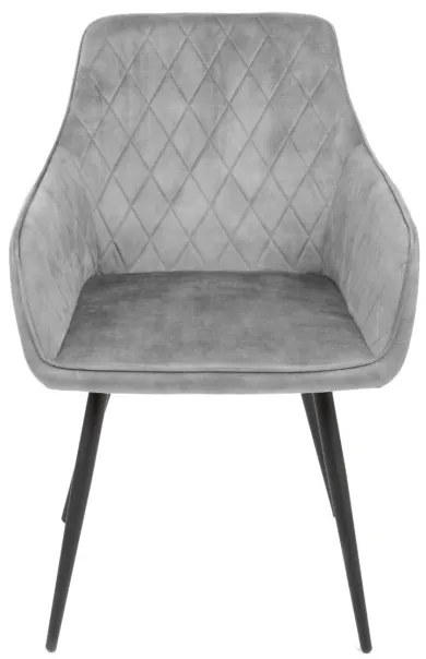 Jedálenská stolička SATORI zamatová sivá 897646