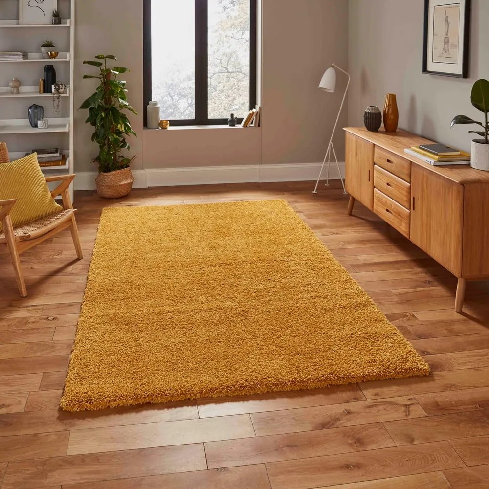 Horčicovožltý koberec Think Rugs Sierra, 120 x 170 cm