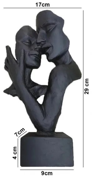 Stolová dekorácia 29x9x17 cm živica/čierna