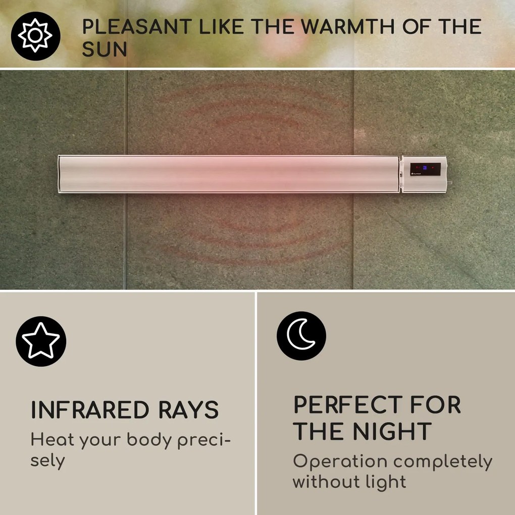 Blumfeldt Cosmic Beam Plus XXL, infračervený ohrievač, 3000 W, IP44, diaľkový ovládač, biely