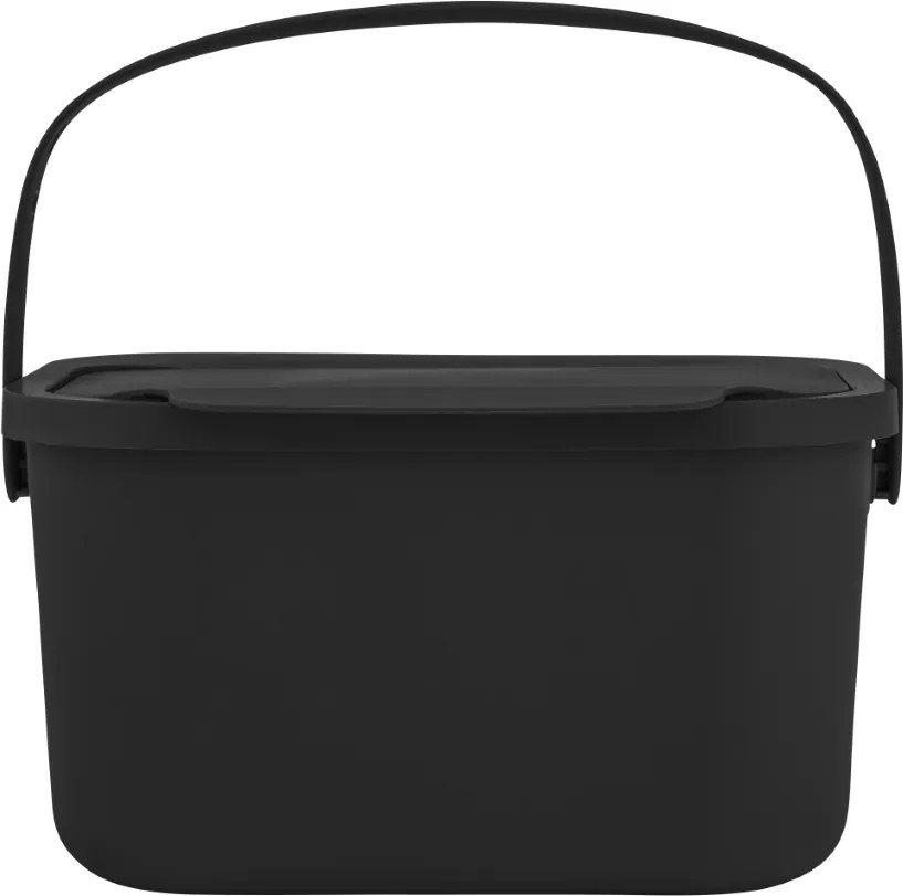 Malý odpadkový koš ALTOM s výklopným víkem 4,5 l – černý