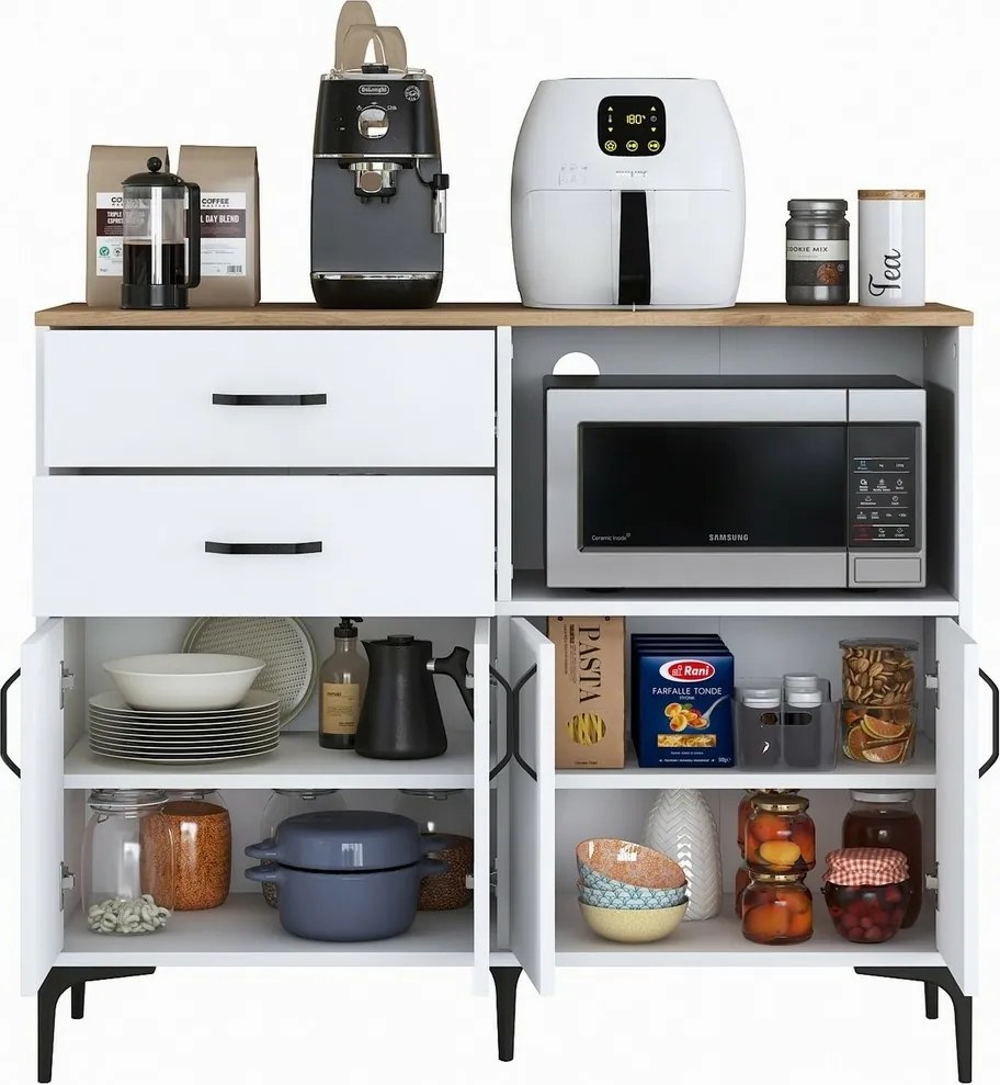 Skriňa Jeby Walnut and White