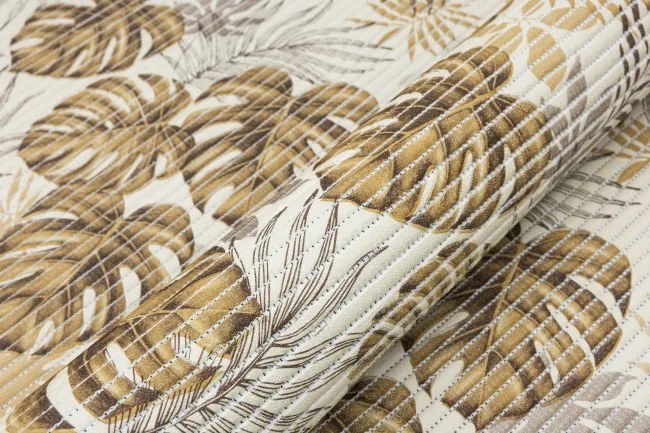 Kúpelňová penová rohož 265B Monstera béžová