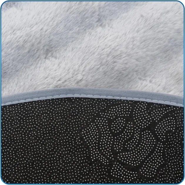 Koberec Rabbit Bubble strieborný kruh