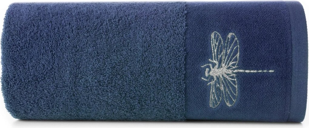 BAVLNENÝ UTERÁK LORI9 SADA 6KS 50X90 CM TMAVOMODRÁ