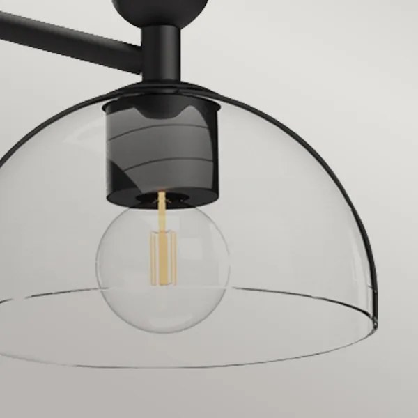 Alora Mood ALM-JUDE3-MB-CL - Luster na tyči JUDE 3xE27/60W/230V čierna