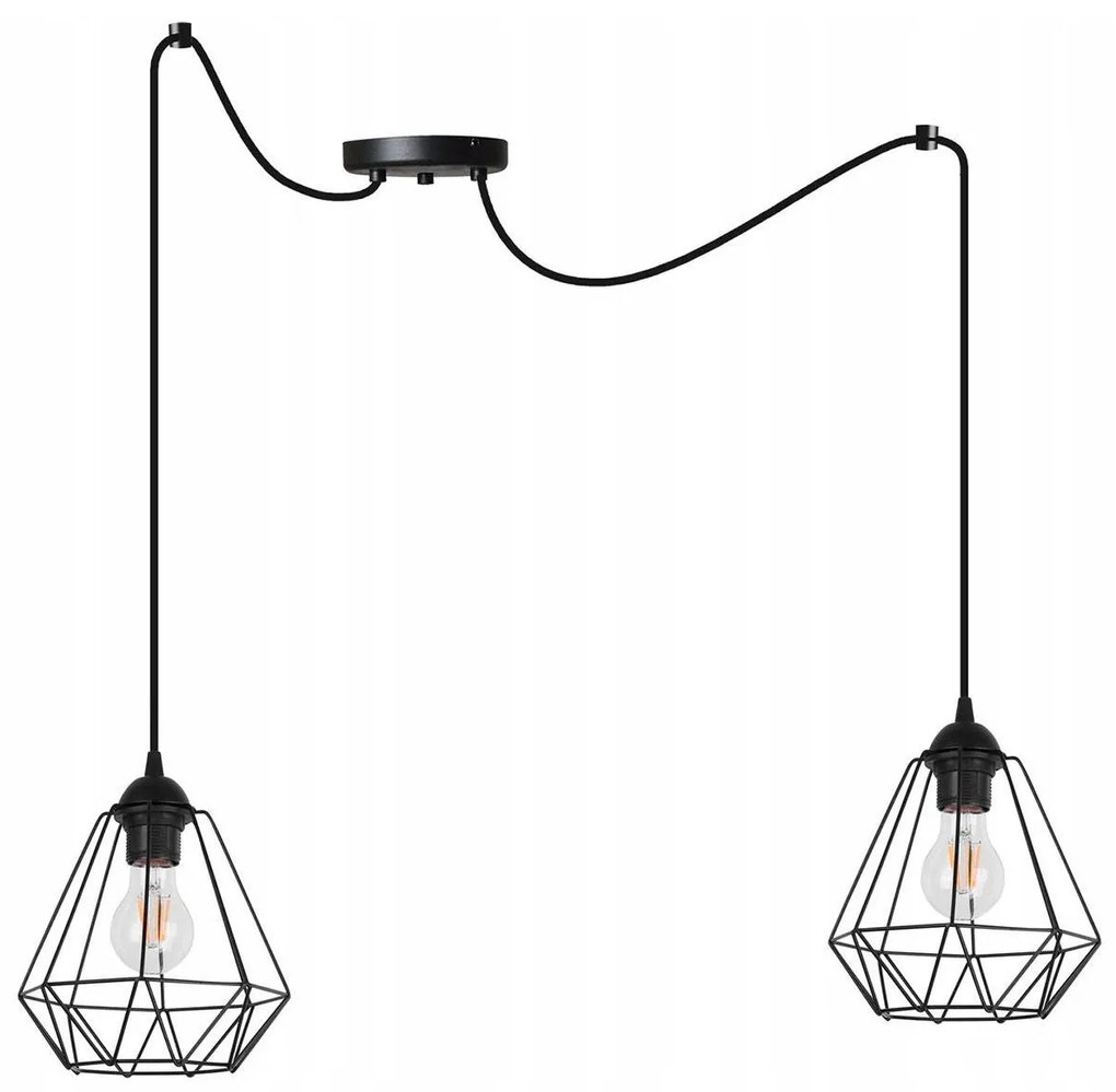 Závesné svietidlo Fusion Spider, 2x drôtené tienidlo (výber z 2 farieb)