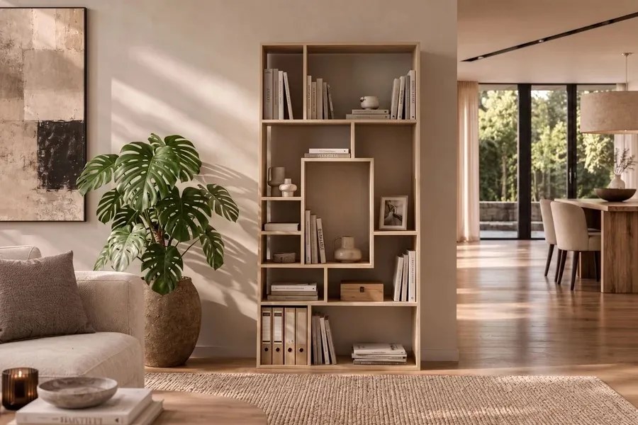 Dizajnový regál Timber 180 cm prírodné mango