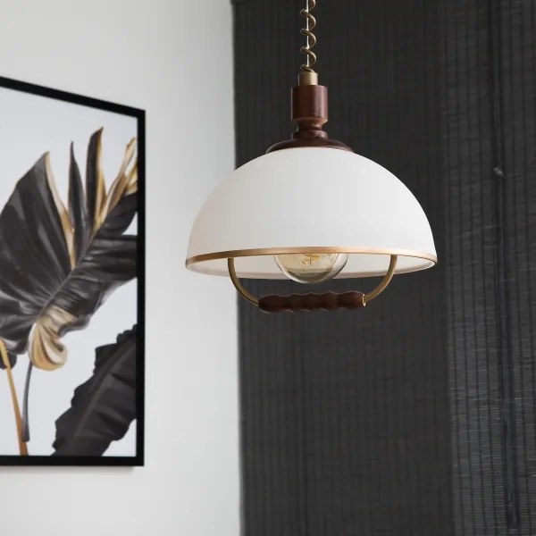 Sťahovací luster RAMONA 1xE27/60W/230V béžová/tmavohnedá