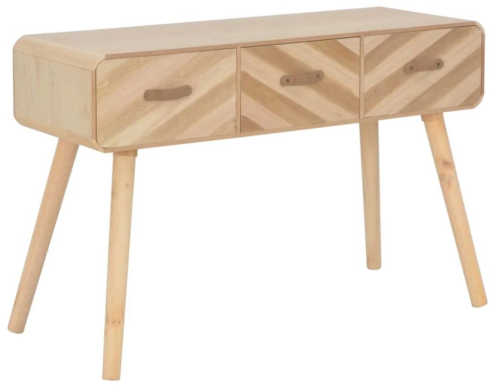 vidaXL Konzolový stolík 100x35x68 cm, drevený masív