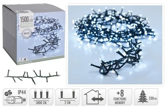 Svetelná vianočná reťaz Twinkle 30 m, 1500 LED