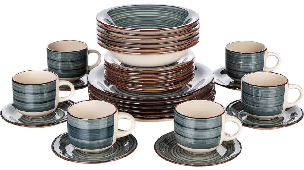 Banquet 30-dielna jedálenská súprava Spiral Blue