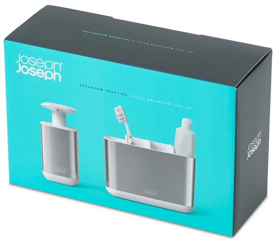 Súprava dávkovača mydla so stojanom na zubné kefky Joseph Joseph EasyStore