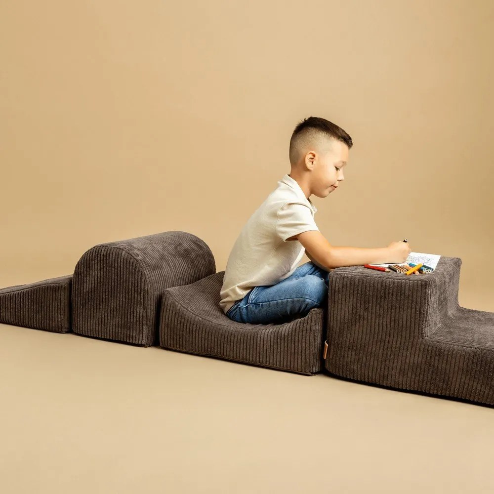 Kaki menčestrové penové ihrisko 250x45x30 cm Montessori – Meowbaby