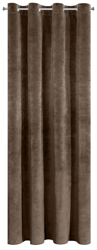 ZATEMŇOVACÍ ZÁVES NA KRÚŽKOCH RIA 140X250 CM HNEDÁ