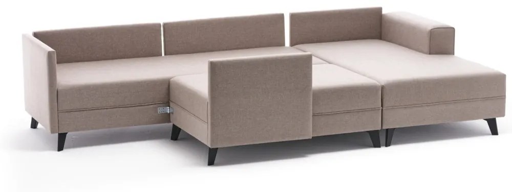 Rohová rozkladacia pohovka Eris krémová