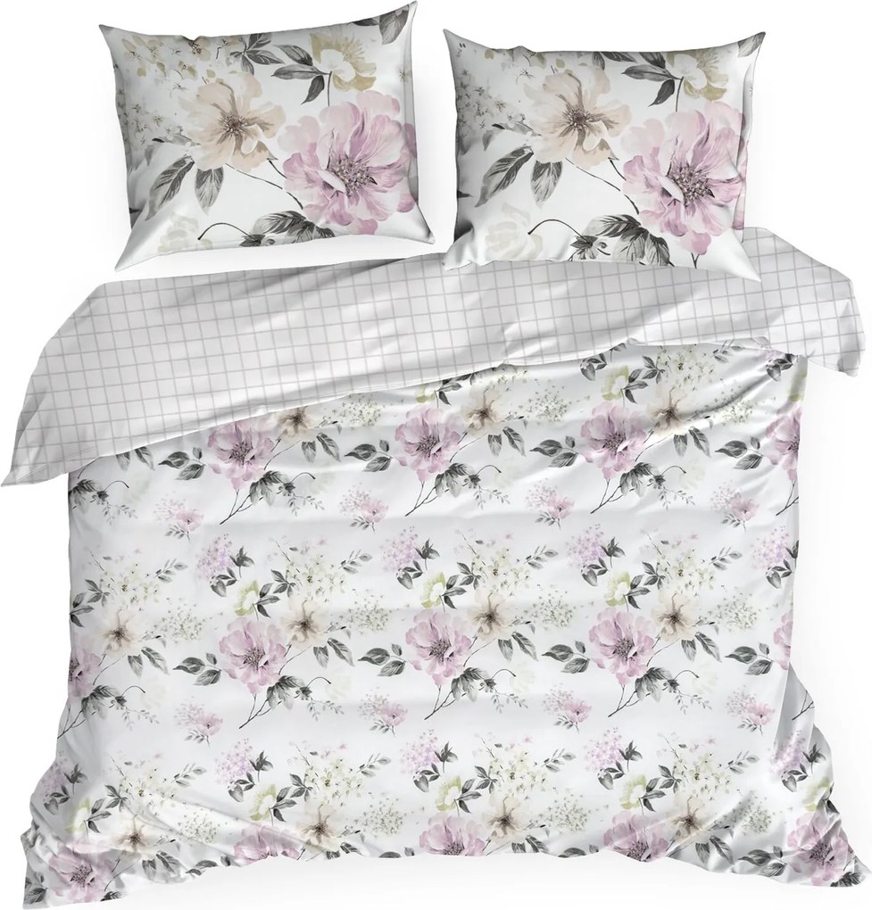 SATÉNOVÉ OBLIEČKY SPRING31 200X220 CM, 2 KS 70X80 CM KVETY